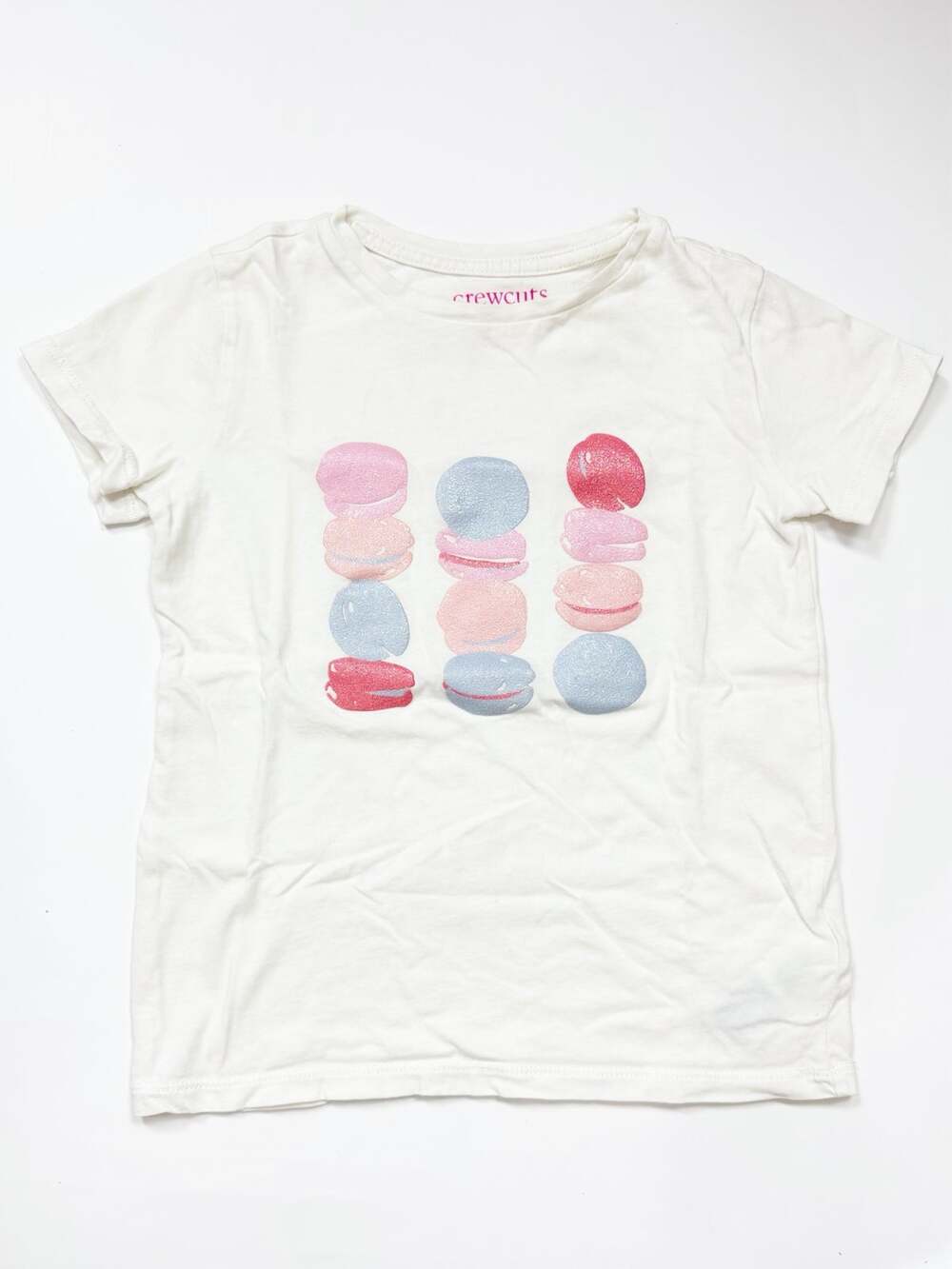 J. Crew Crewcuts Macaroon Stack Glitter Graphic Tee